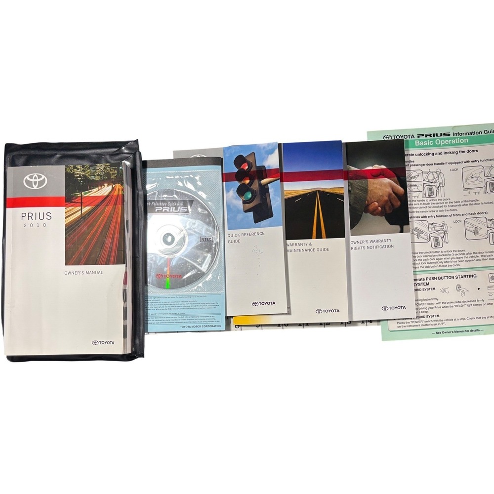 2010 Toyota Prius Owners Manual Set with‎ DVD and Portfolio Case
